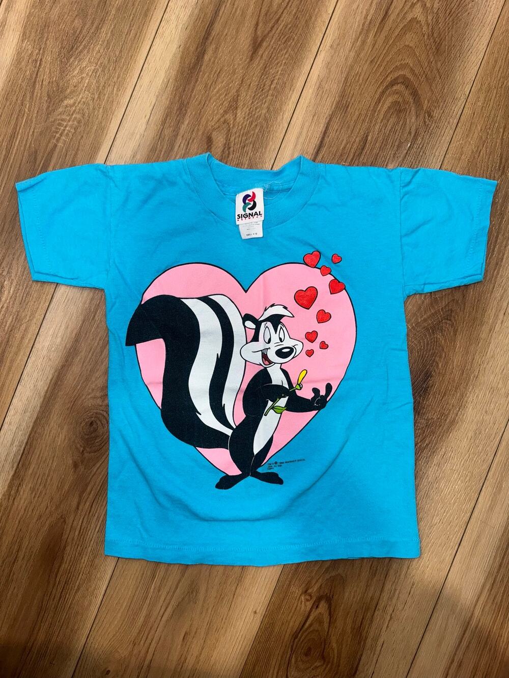1993 Signal Artwear - Warner Bros Single Stitch Pepé Le Pew Youth 8-10 Shirt